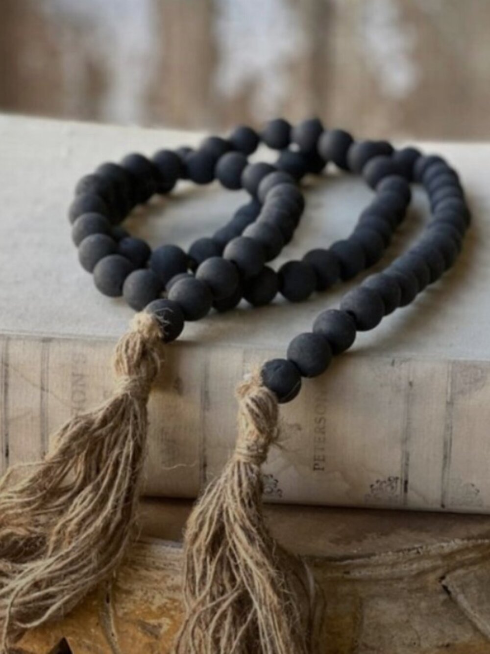 Black Tassel Tied Garland